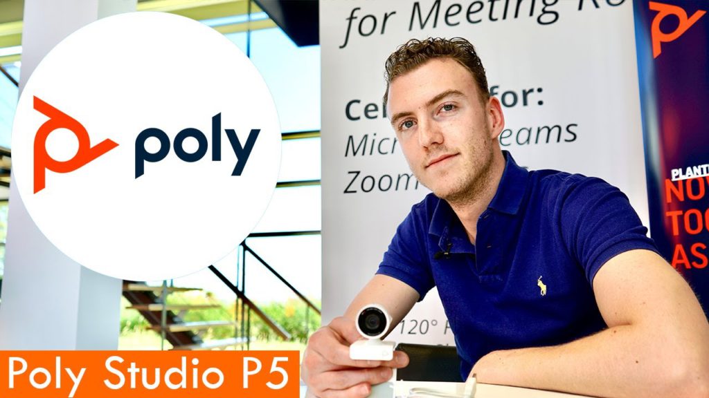 Nils met de Poly Studio P5 - TelecomVlog by TelecomHunter